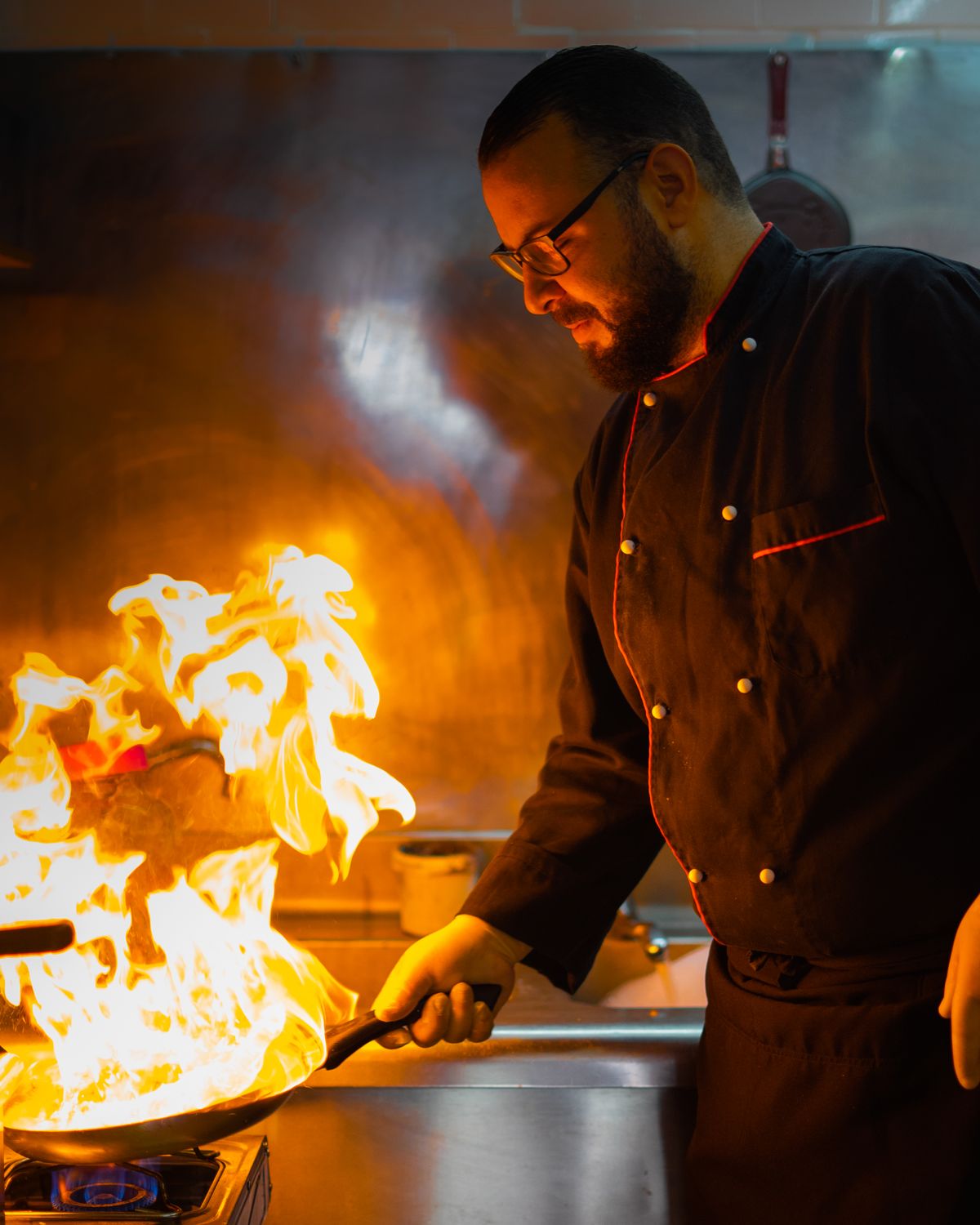 Fire kettles in the Ember kitchen